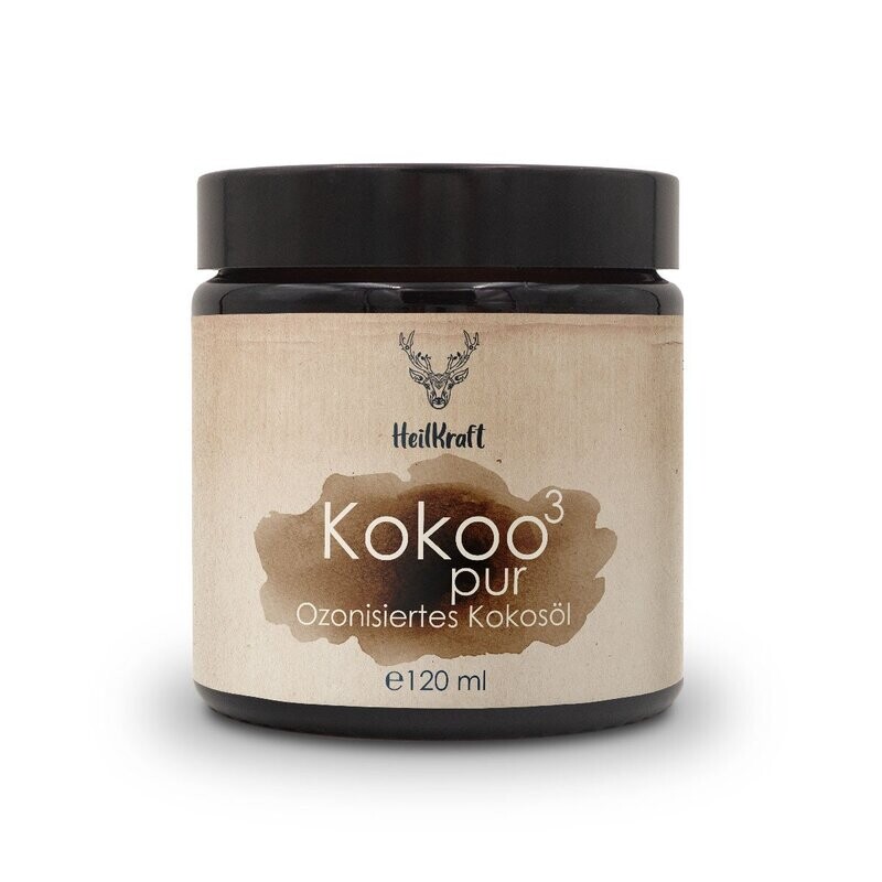 Heilkraft Kokoo³ pur - Ozonisiertes Kokosöl 120ml Heilkraft Kokoo³ pur - Ozonisiertes Kokosöl 120ml