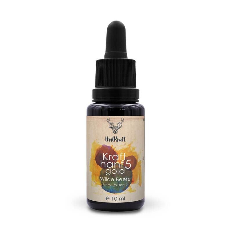 Heilkraft Krafthanf Gold 5 Wilde Beere - Premium CBD Vollspektrum-Extrakt 1oml