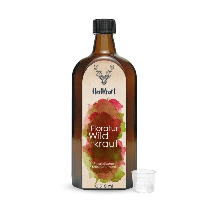 Heilkraft Floratur Wildkraut - Probiotisches 12-Kräuter-Ferment  510ml