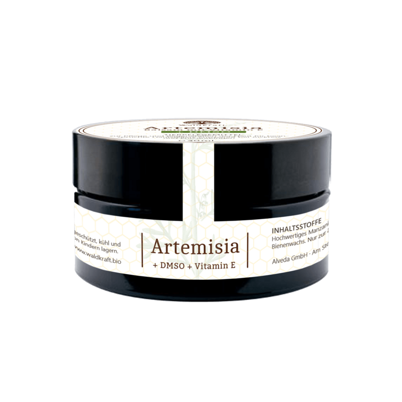 Waldkraft Artemisia Annua Balsam - Beifuß-Salbe mit DMSO, Vitamin E, Bienenwachs und Manzanilla-Öl - 30ml Waldkraft Artemisia Annua Balsam - Beifuß-Salbe mit DMSO, Vitamin E, Bienenwachs und Manzanilla-Öl - 30ml
