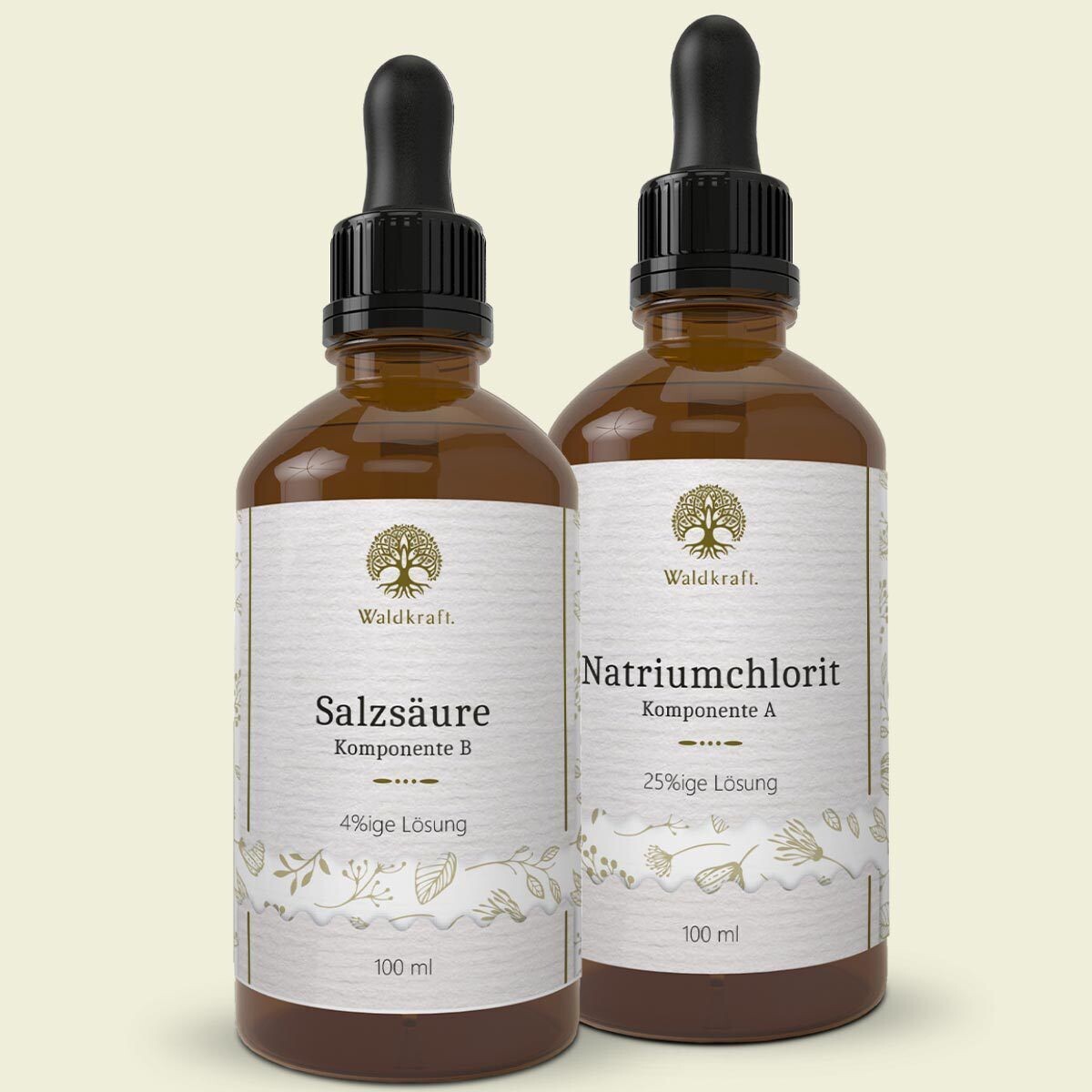 Waldkraft CDL-Set: Chlordioxid zur Selbstherstellung - Natriumchlorit + Salzsäure 2x100ml