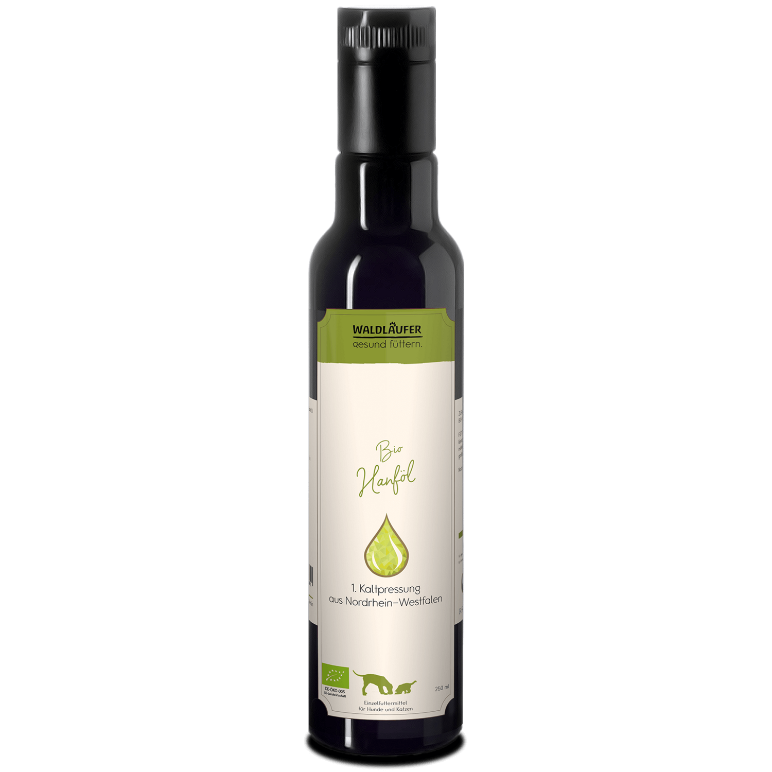 Waldkraft Waldläufer Bio-Hanföl aus Nordrhein-Westfalen - 1. Kaltpressung - 250ml