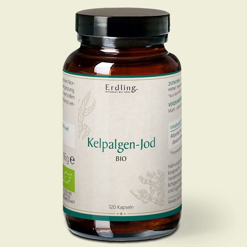 Waldkraft Erdling Bio-Kelpalgen-Jod aus Island - 120 Kapseln Waldkraft Erdling Bio-Kelpalgen-Jod aus Island - 120 Kapseln