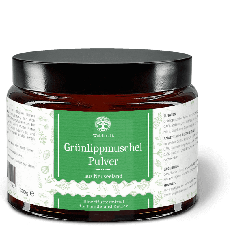 Waldkraft Grünlippmuschelpulver - Vollfett 3% - 300g Waldkraft Grünlippmuschelpulver - Vollfett 3% - 300g