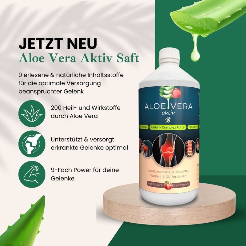 Hexavital Aloe Vera aktiv Direkt Saft mit einzigartigem Gelenk Complex Forte 1 x 1000ml Hexavital Aloe Vera aktiv Direkt Saft mit einzigartigem Gelenk Complex Forte 1 x 1000ml