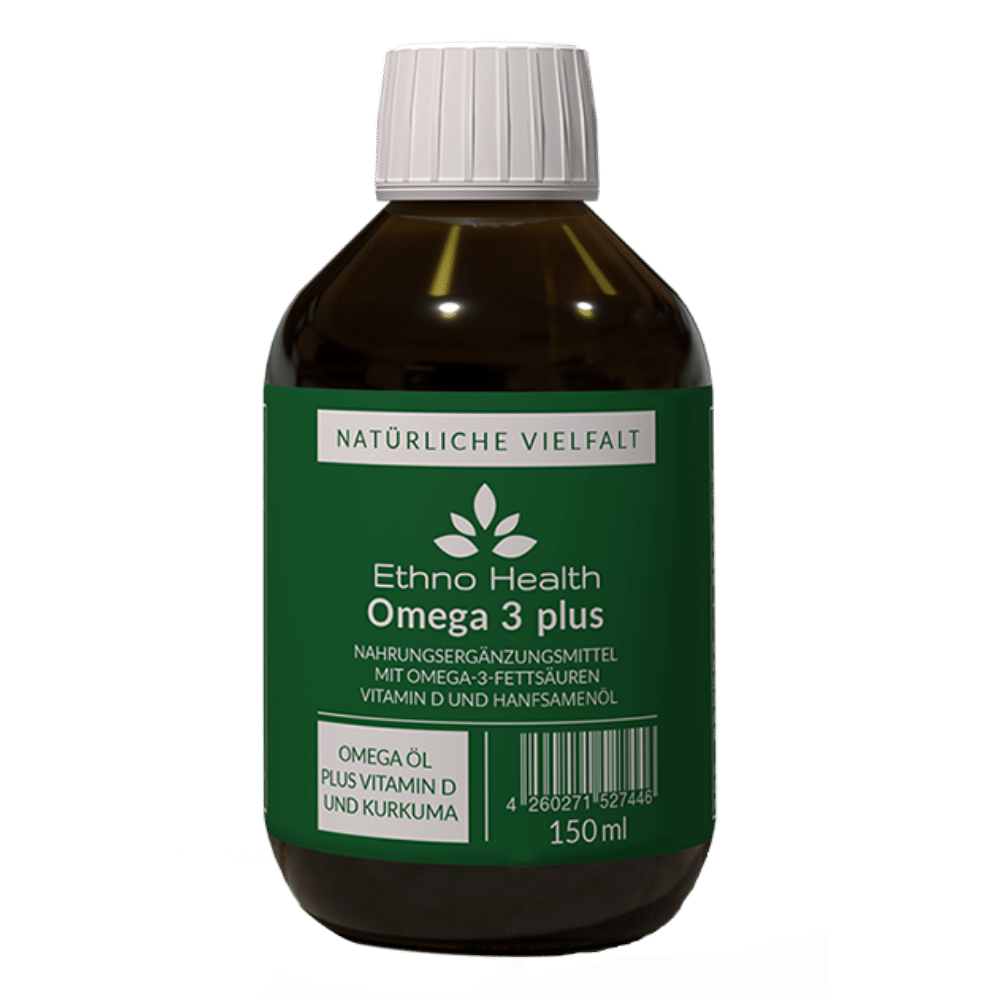 Ethno Health  Omega 3 plus Hochwertiges Algenöl mit Vitamin D und Kurkuma