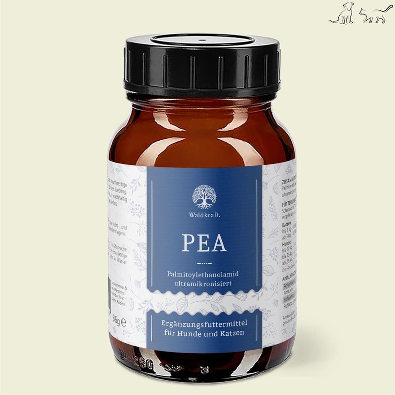 Waldkraft PEA - Palmitoylethanolamid Pulver Für Hunde und Katzen Waldkraft PEA - Palmitoylethanolamid Pulver Für Hunde und Katzen