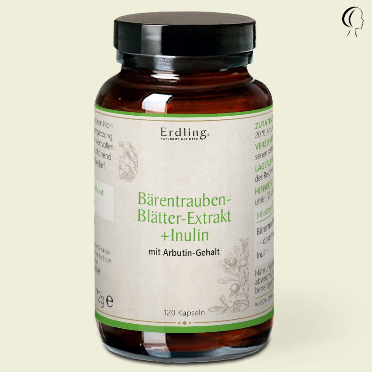 Waldkraft Erdling Bärentraubenblätter-Extrakt + Inulin - 120 Kapseln