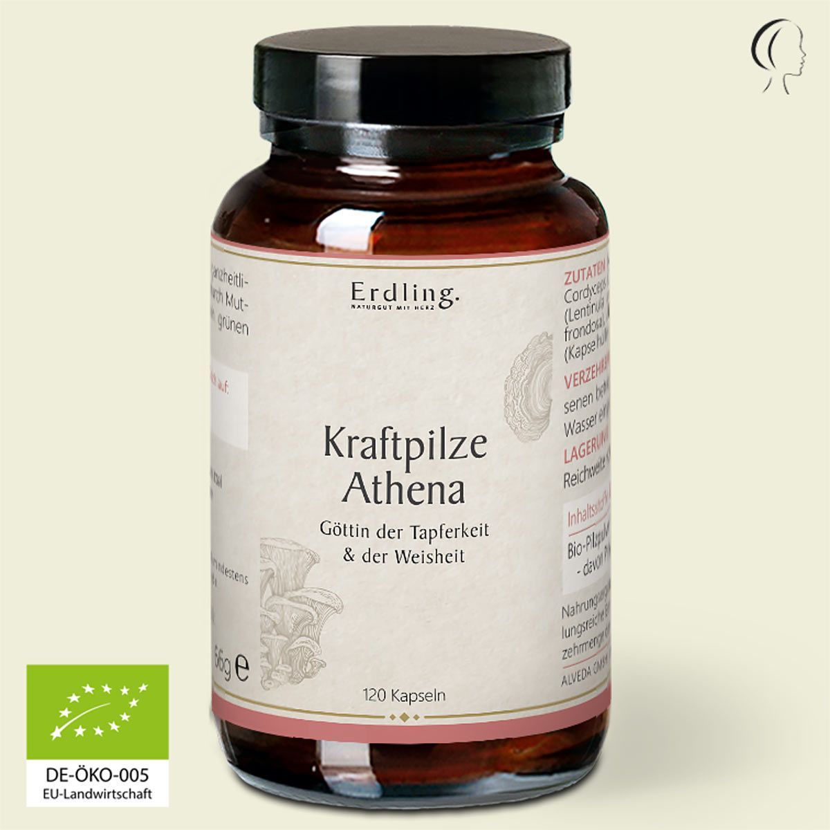 Waldkraft Erdling Kraftpilze Regeneration Athena – Vitalpilz Synergetikum - 120 Kapseln