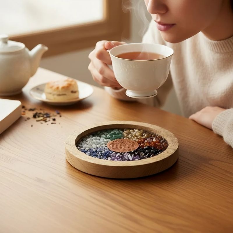 Seelenglanz Untersetzer Chakren & Blume des Lebens