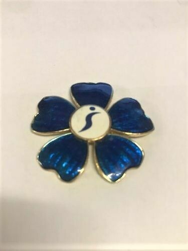 Blue Flower Brooch