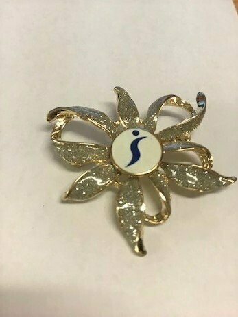 Frosted Flower Brooch