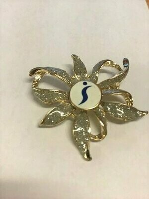 Frosted Flower Brooch