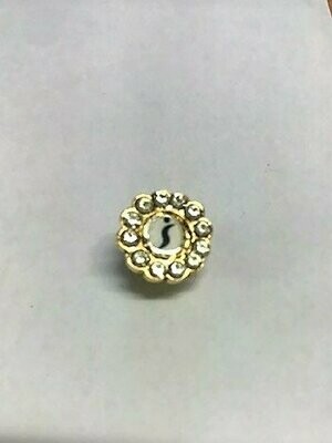 Small White Stud Brooch