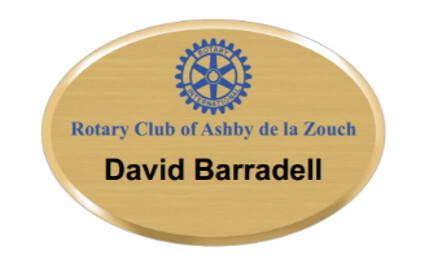 Gold name badge - Oval