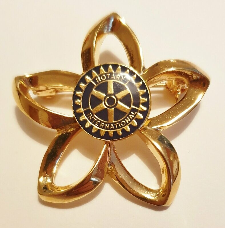 Gilt Flower Brooch