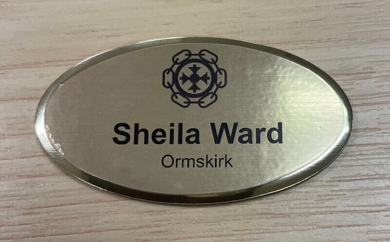 Catenian name badge- Oval Mini