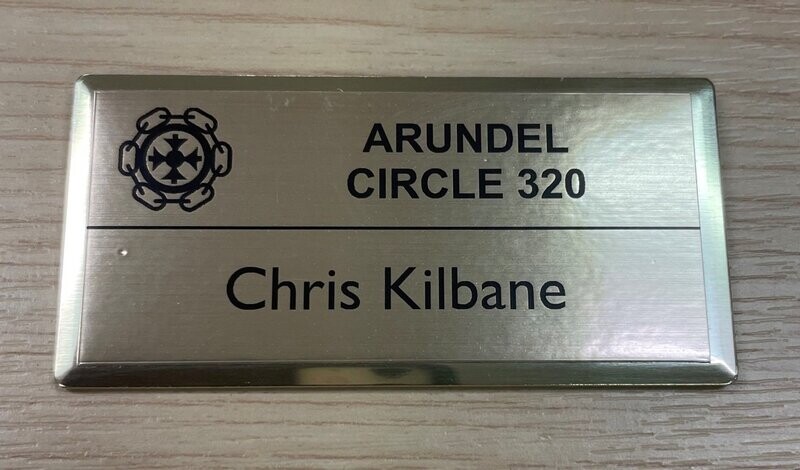 Catenian name badge- Rectangle