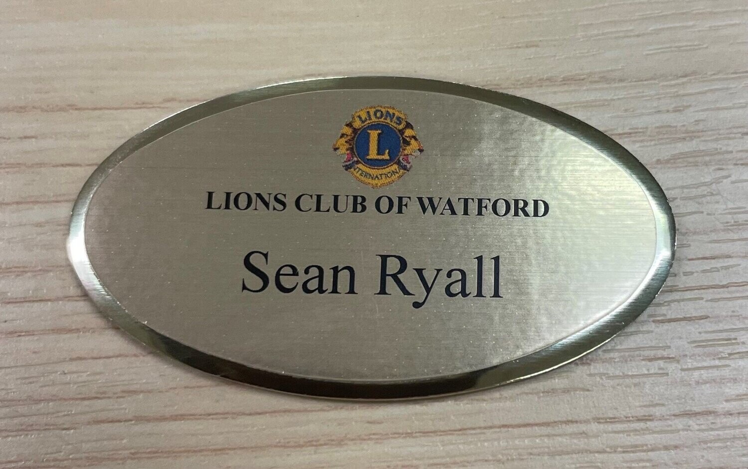 Lions Club Name Badge - Oval