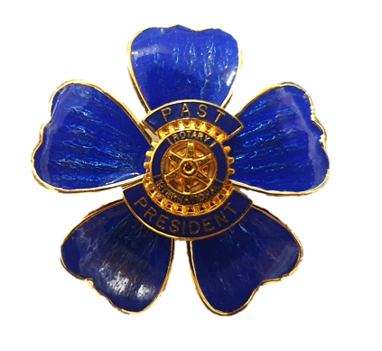 Blue Flower Past President Brooch