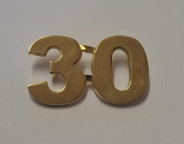 30 Anniversary Emblem Silver Gilt