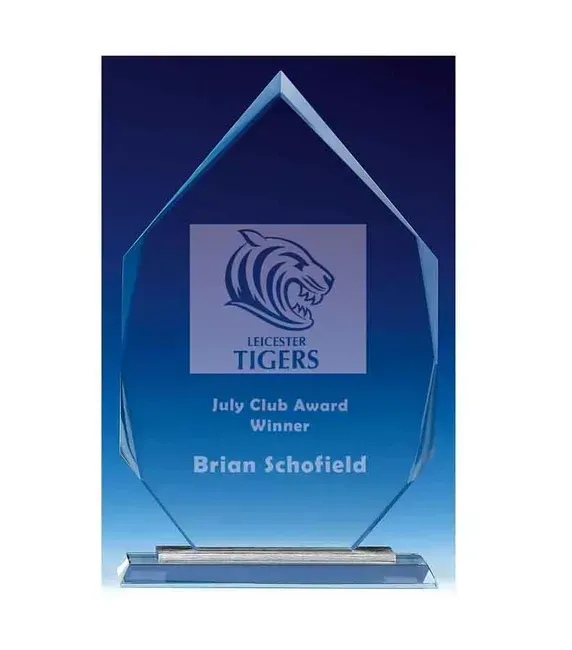 Oslo Pointed Multi Facetted Jade Glass Award