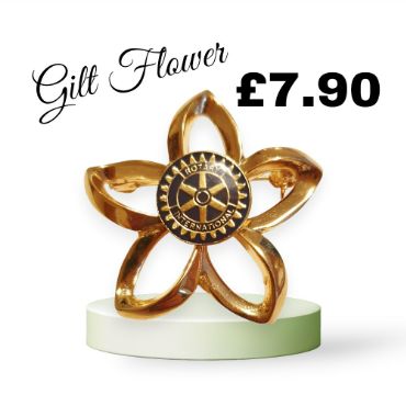 Gilt Flower Brooch