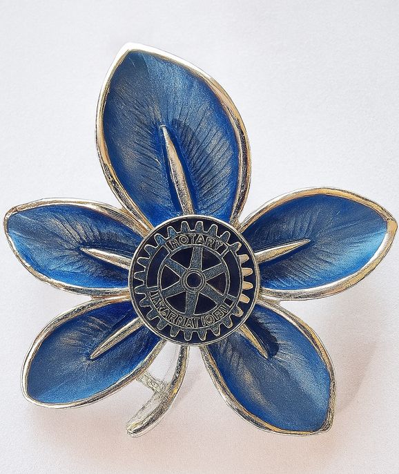 Blue Leaf Brooch