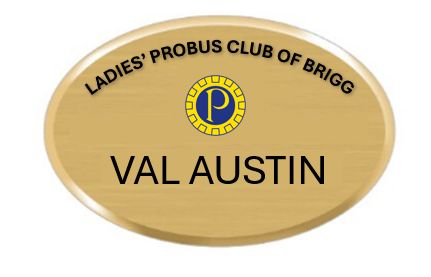 Ladies' Oval Probus Club name badge