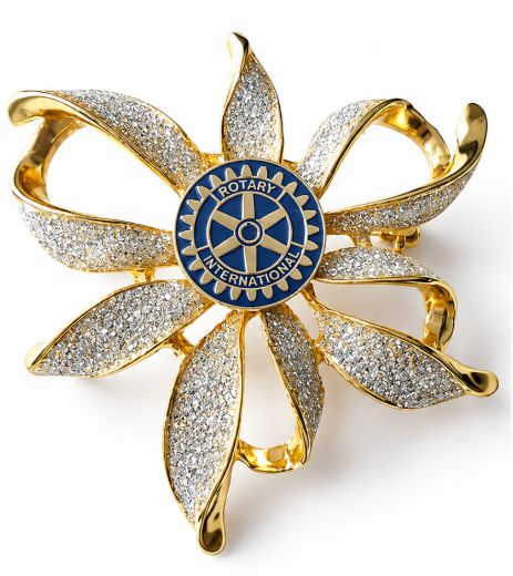 Frosted Flower Brooch