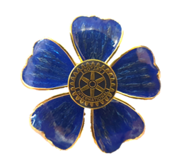 Blue Flower Brooch