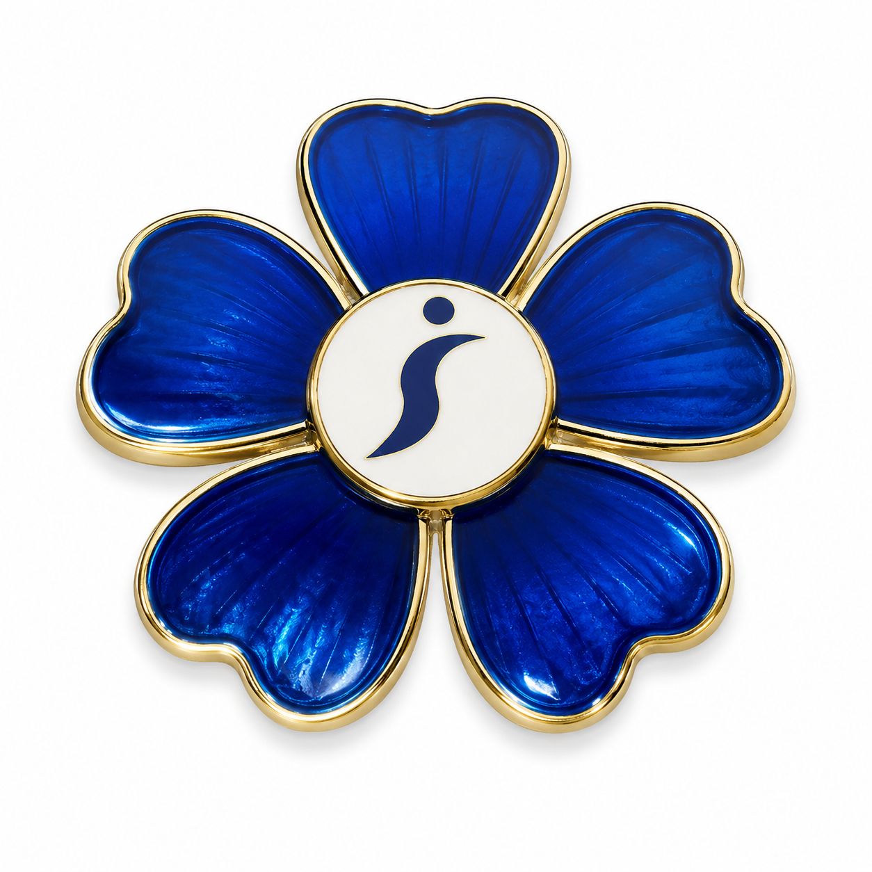 Blue Flower Brooch