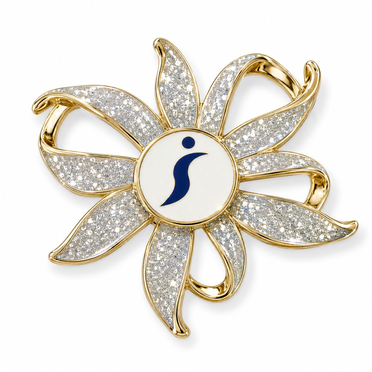 Frosted Flower Brooch
