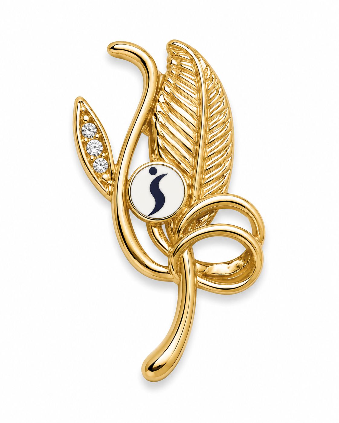 Gilt Leaf Brooch