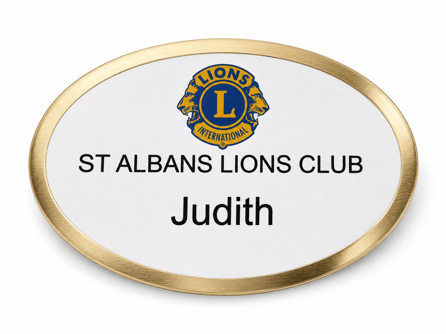 Lions Club Name Badge - Oval Mini