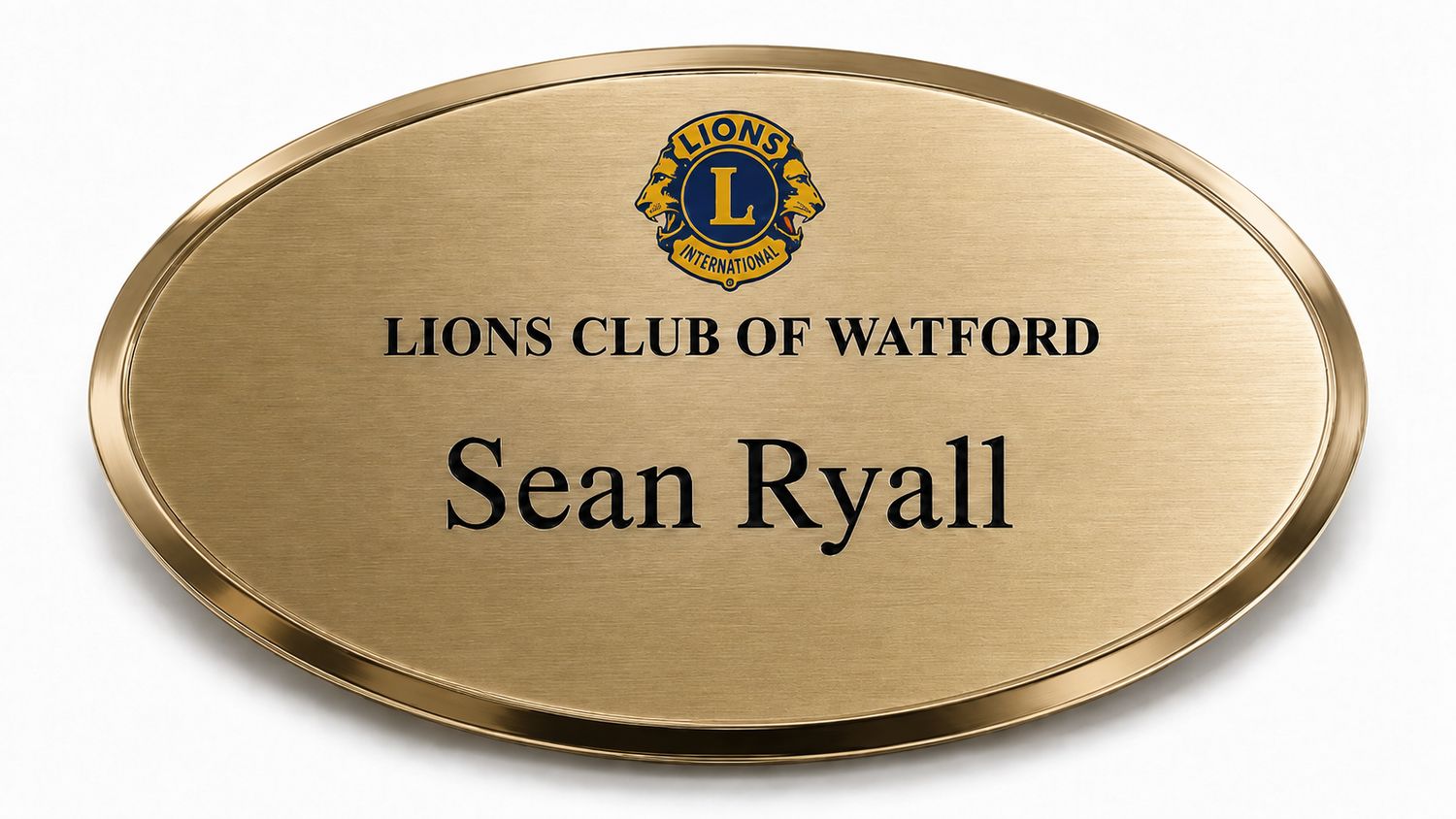 Lions Club Name Badge - Oval