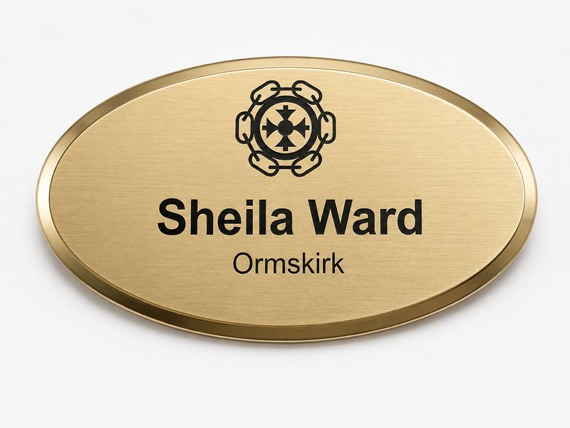 Catenian name badge- Oval Mini