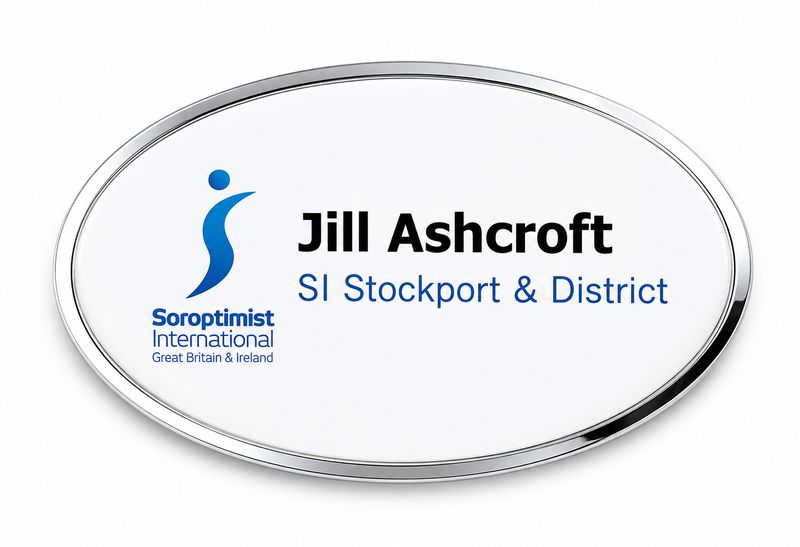 Soroptimist Name Badge - Oval