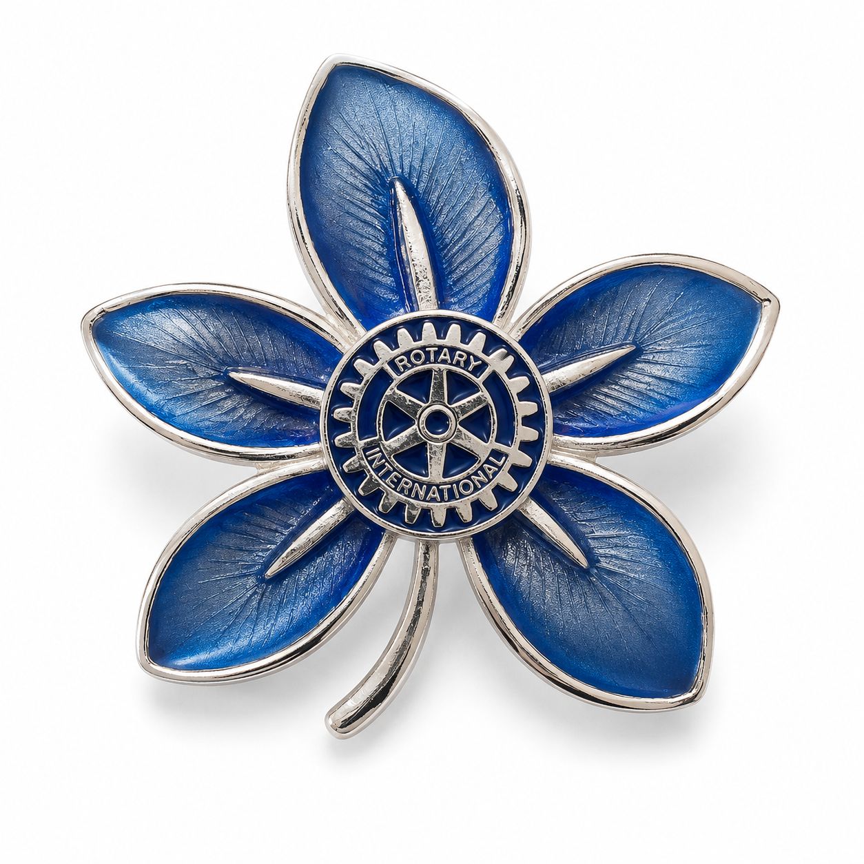 Blue Leaf Brooch