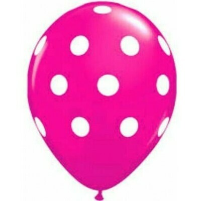 Μπαλόνι πουά φούξια μικρά 5''
