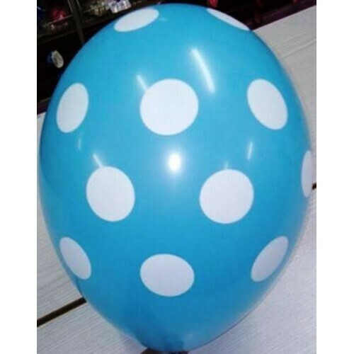 Μπαλόνι πουά μπλε μικρά 5''