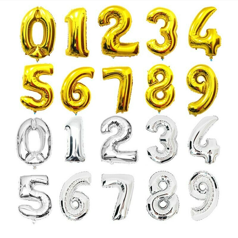 Μπαλόνια αριθμοί foil 40'' ( 1 μέτρο)