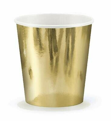 Ποτήρια πάρτυ χρυσά (6 τεμ)