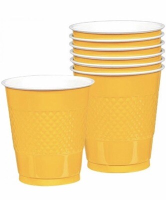 Πλαστικά ποτήρια κίτρινα 10τμχ