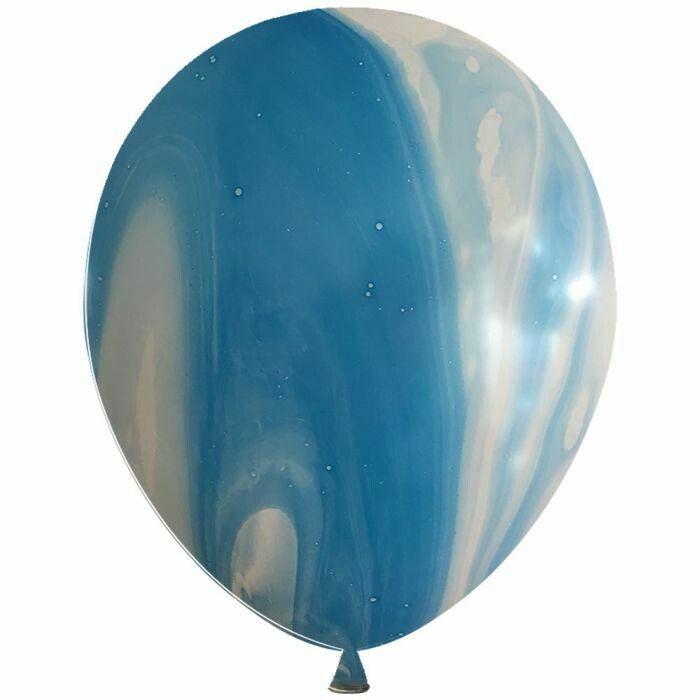 Mπαλόνι marble μπλε 12" 1τμχ