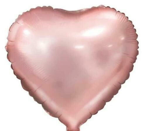 Μπαλόνι καρδιά foil ροζ παστέλ 18"