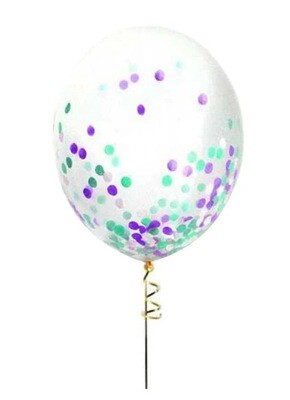 Διάφανο μπαλόνι με κομφετί 13"