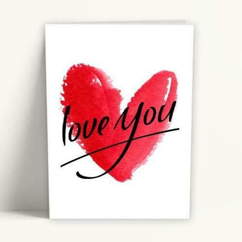 Κάρτα Αγάπης Κόκκινη Καρδιά "Love You"