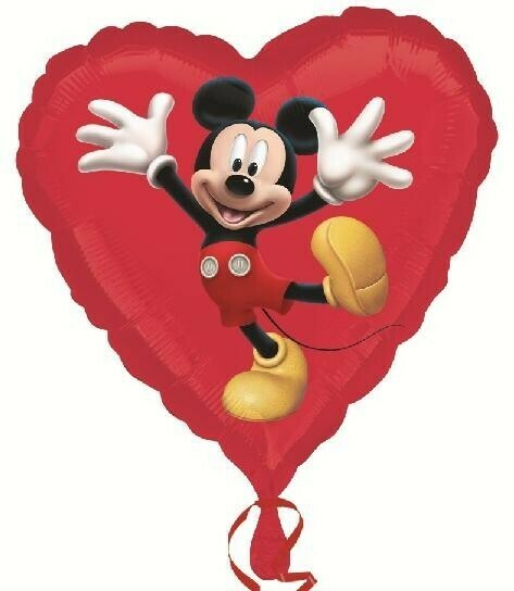 Μπαλόνι Mickey Mouse κόκκινη καρδιά 18"(45εκ)
