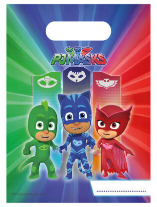 Τσάντες δώρων πλαστικές Pj Masks 6τεμ